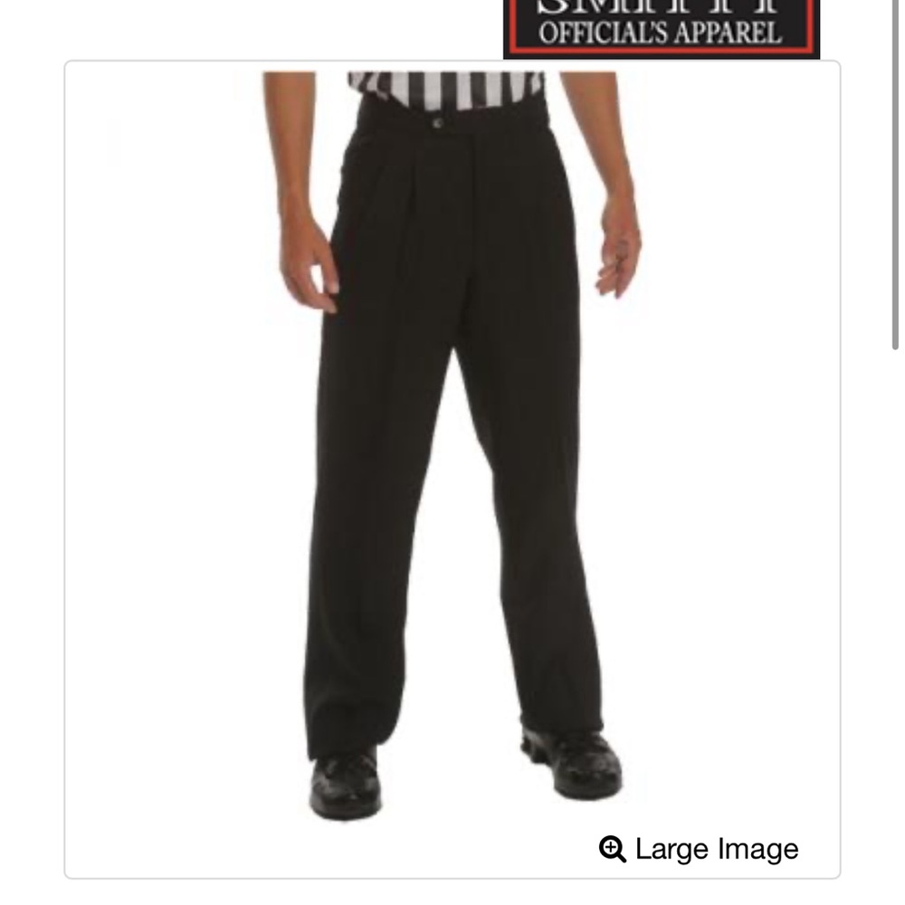 Smitty Men’s Basketball pleated black official’s pants